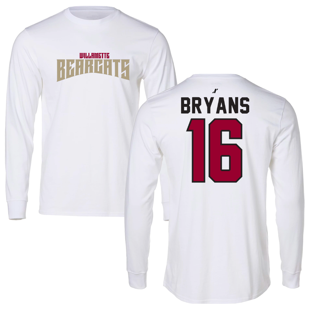 Willamette University Soccer White Classic Performance Long Sleeve - #16 Emma Bryans