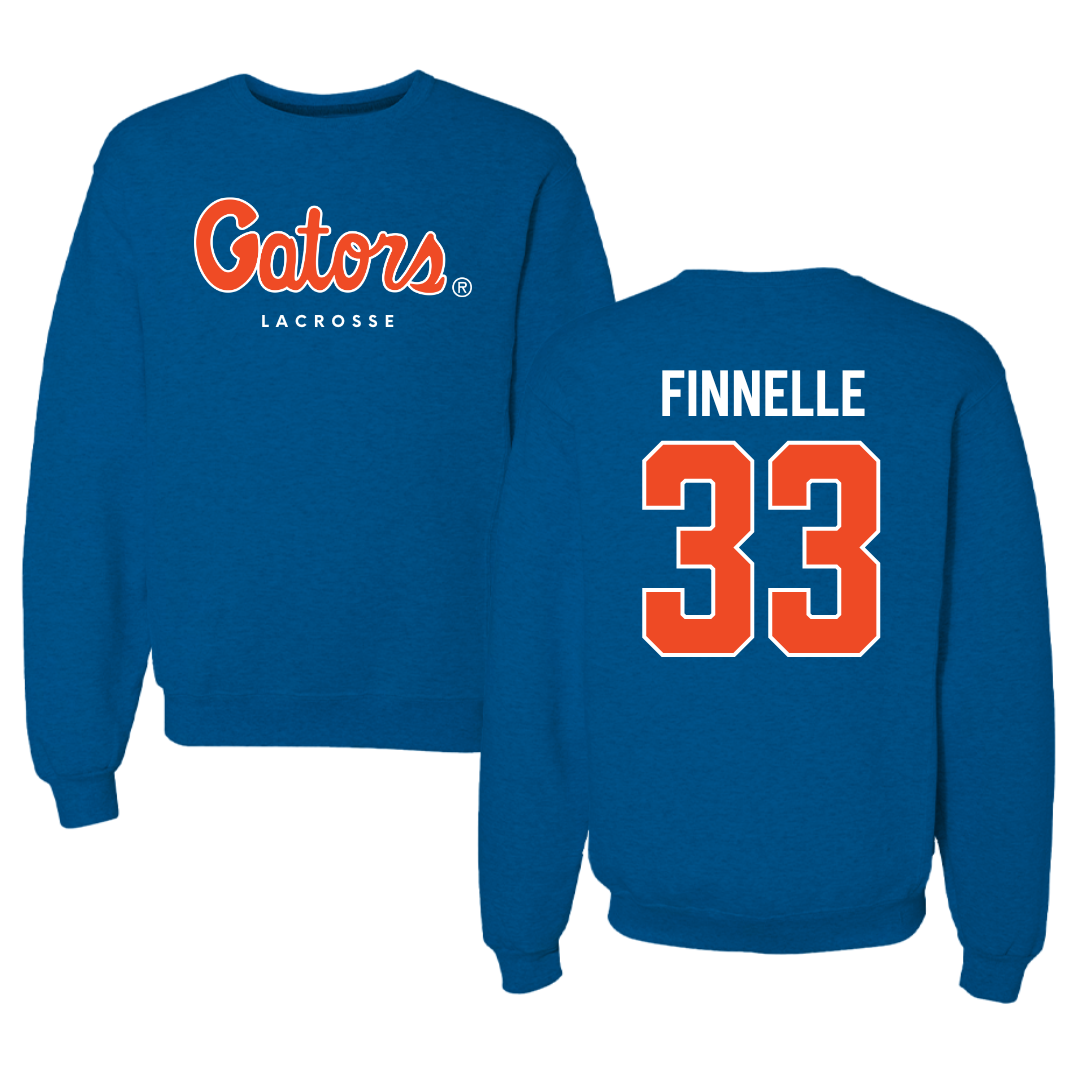 University of Florida Lacrosse Royal Blue Crewneck - #33 Elyse Finnelle