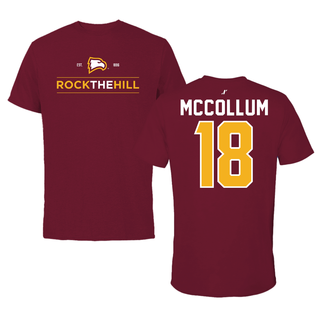 Winthrop University Volleyball Garnet General Tee - #18 Rachel McCollum