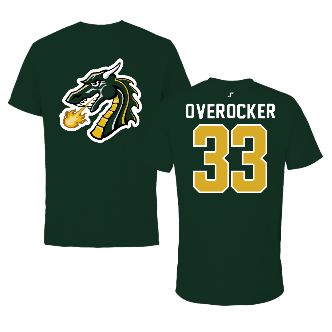 Tiffin University Lacrosse Forest Green Tee - #33 Nick Overocker