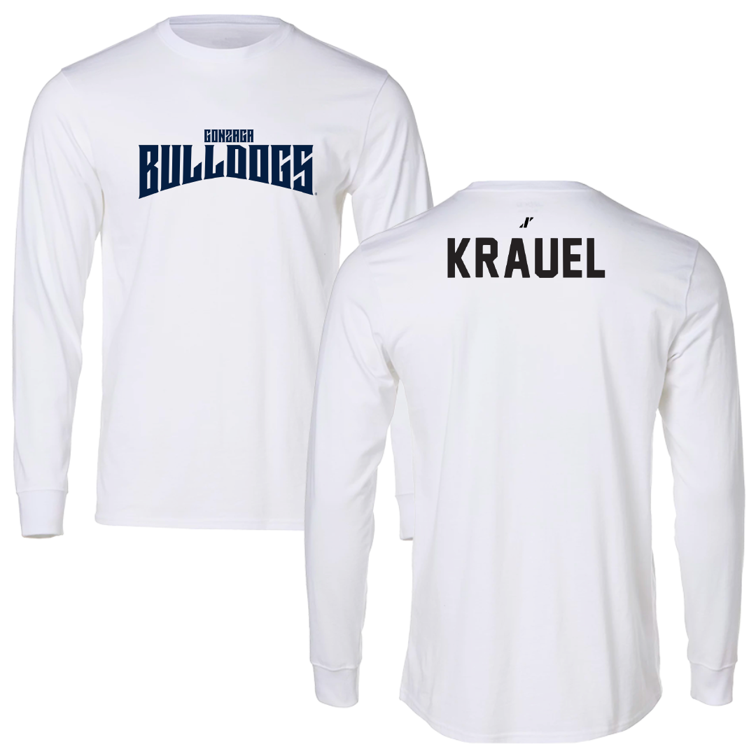 Gonzaga University Tennis White Classic Long Sleeve - Gus Krauel