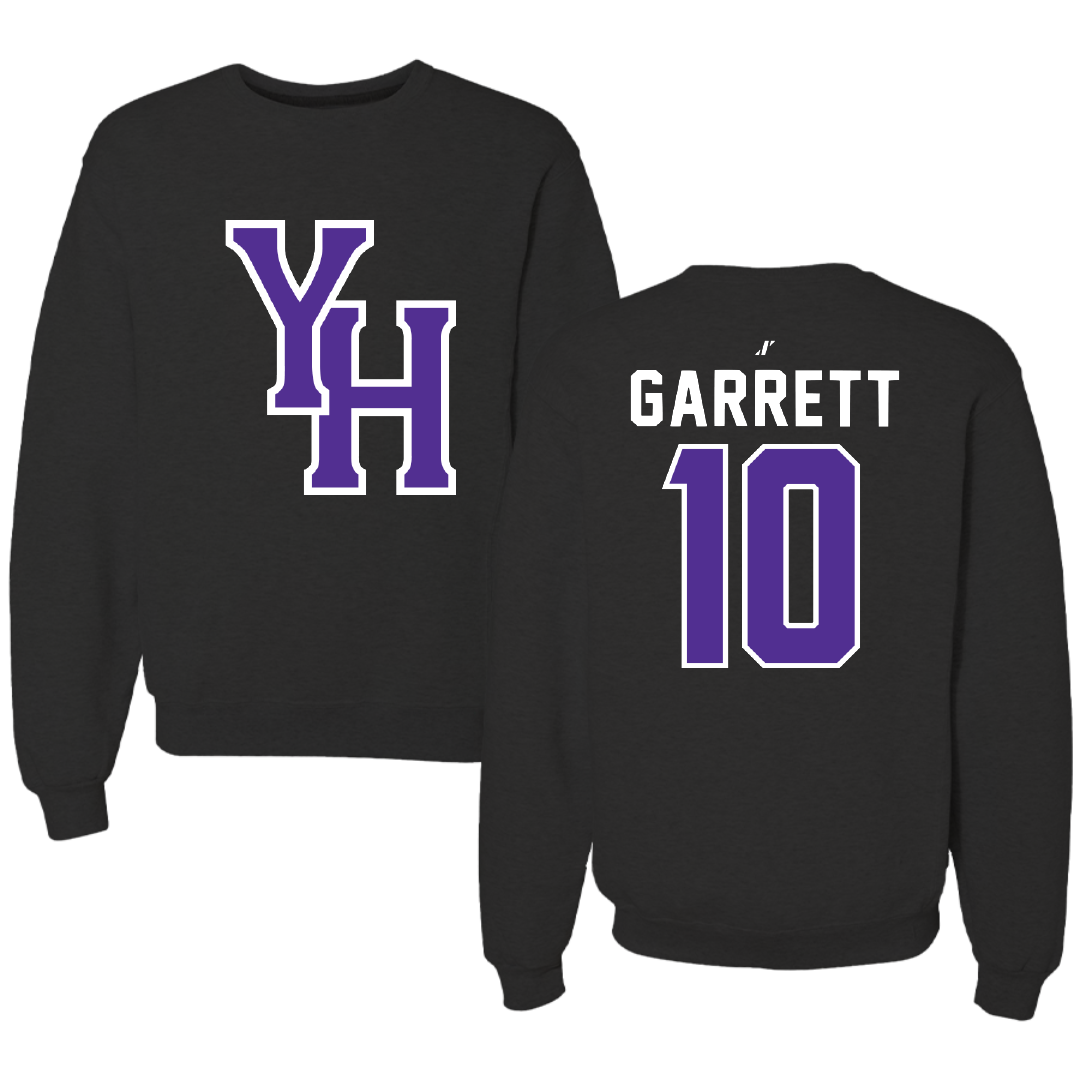 Young Harris College Lacrosse Black Crewneck - #10 Ella Garrett