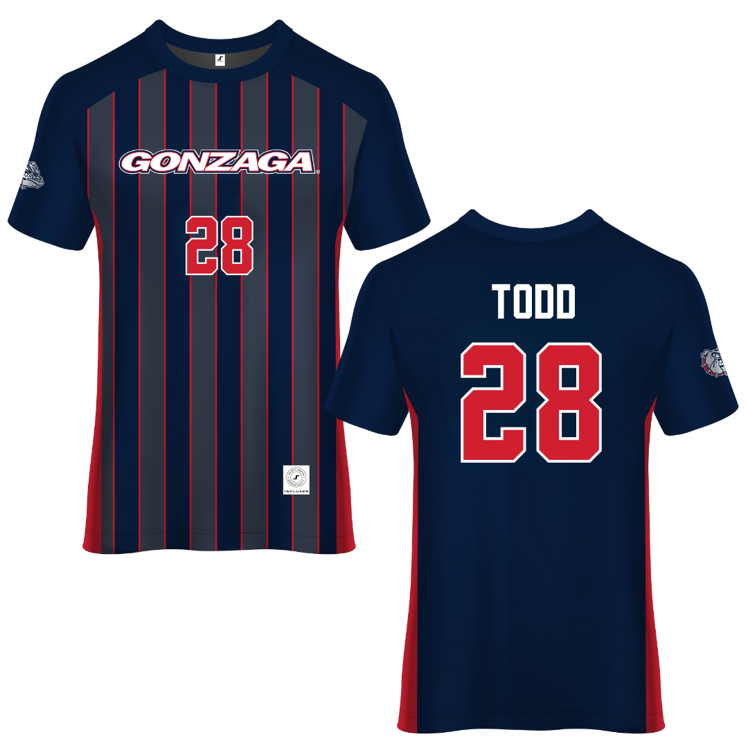 Gonzaga University Navy Soccer Jersey - #28 Emily Todd