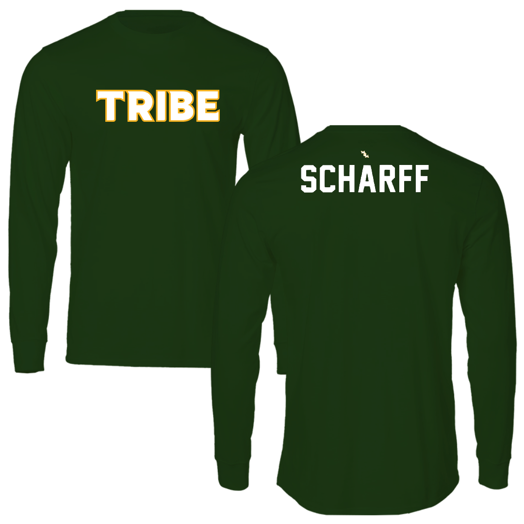 William & Mary Swimming & Diving Forest Green Performance Long Sleeve - Caroline Scharff