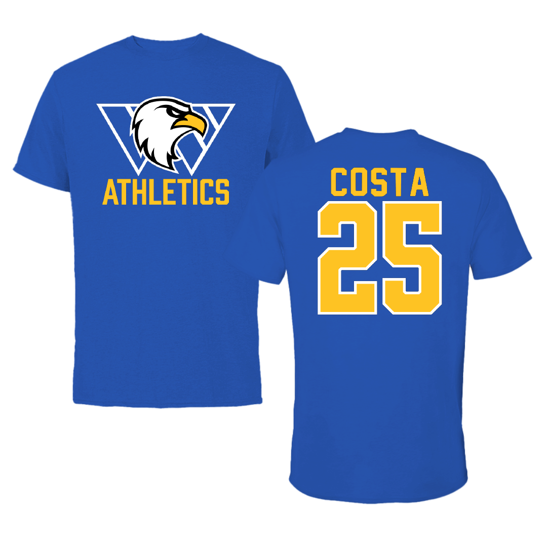 Williams Baptist University Soccer Blue Performance Tee - #25 Fabio Costa