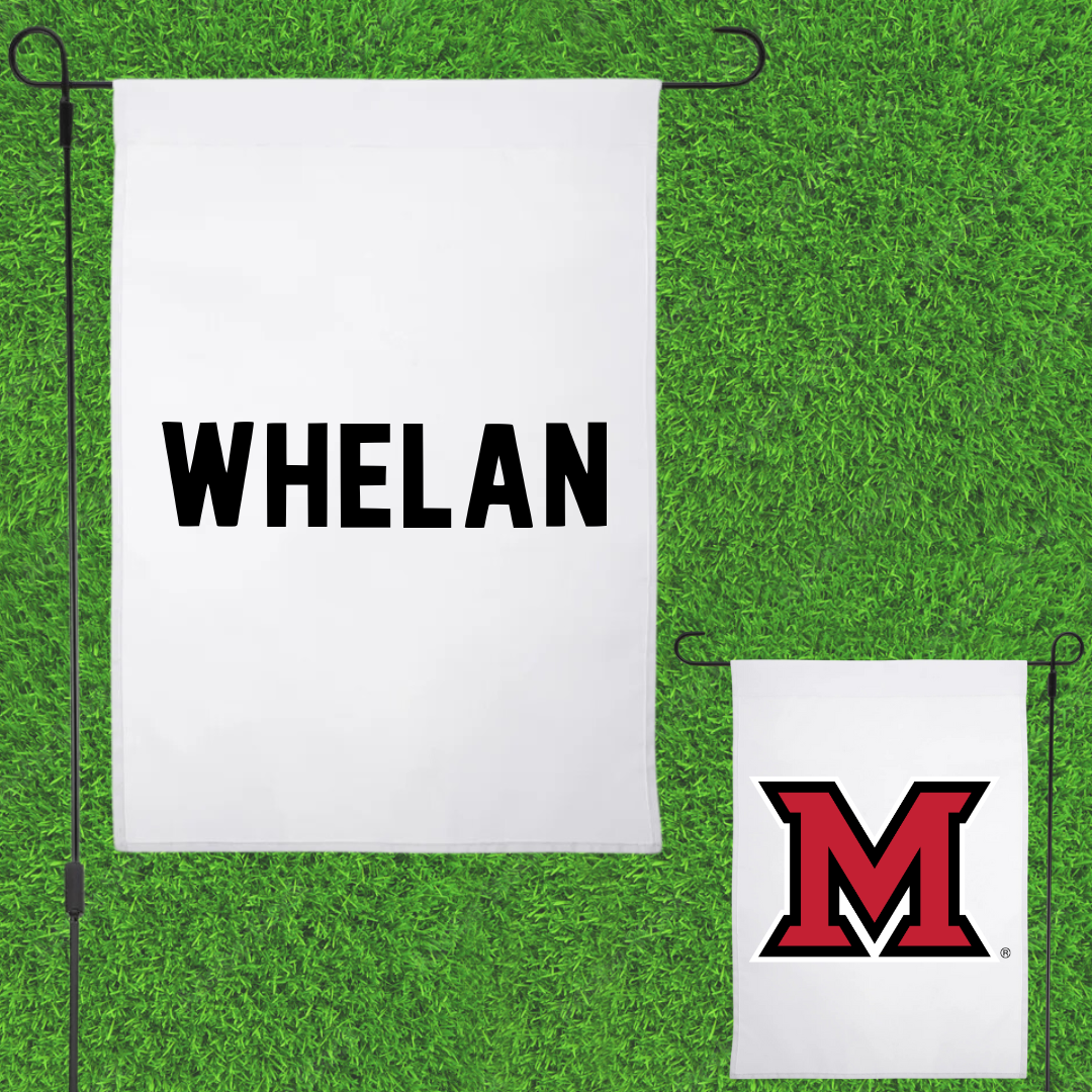 Miami University (Ohio) Synchronized Skating White Garden Flag - Quinn Whelan