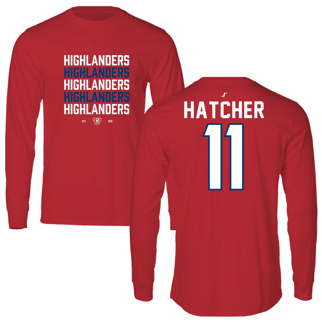 Radford University Baseball Red General Long Sleeve - #11 Mason Hatcher