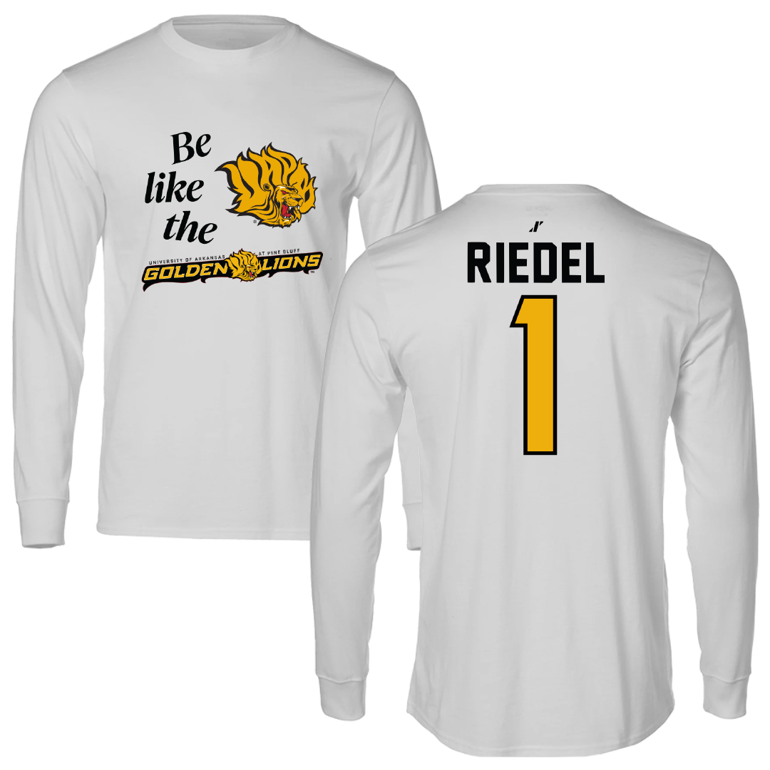 University of Arkansas-Pine Bluff Soccer Light Gray Be Like Us Performance Long Sleeve - #1 Makaila Riedel