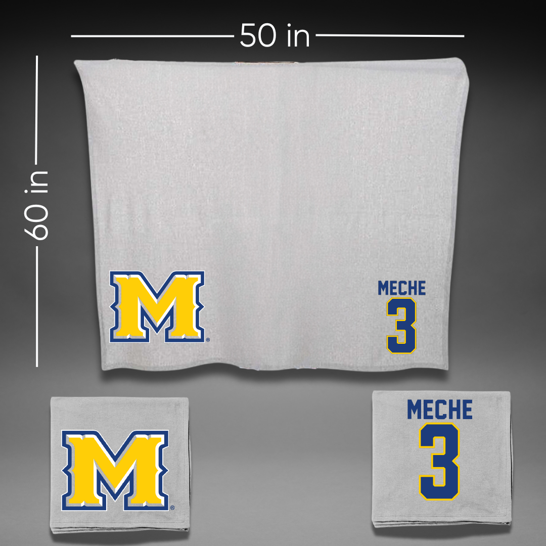 McNeese State University Baseball Gray Blanket - #3 Davis Meche