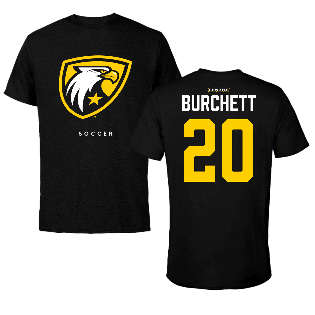 Centre College Soccer Black Performance Tee - #20 Lily Burchett