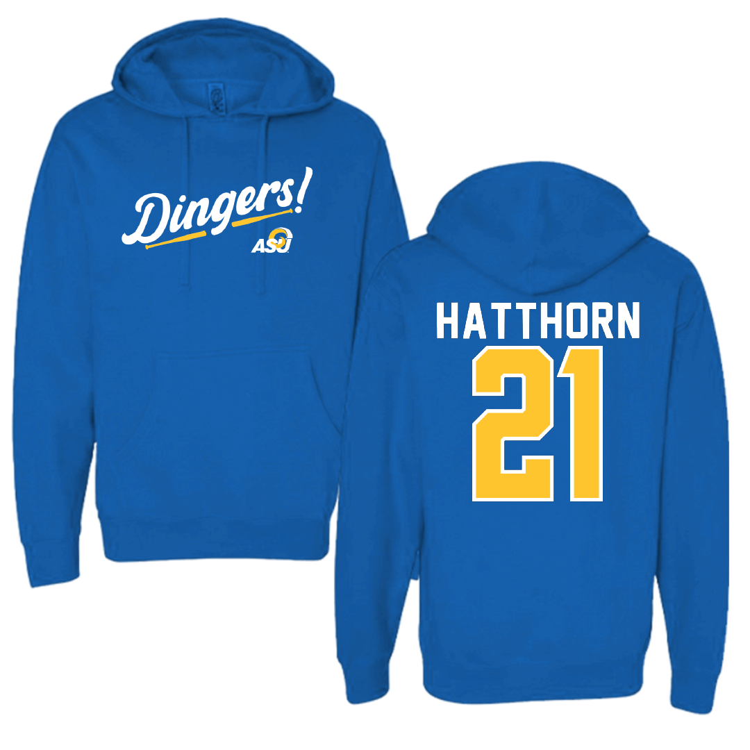 Angelo State University Softball Blue Dingers Hoodie - #21 Amelia Hatthorn