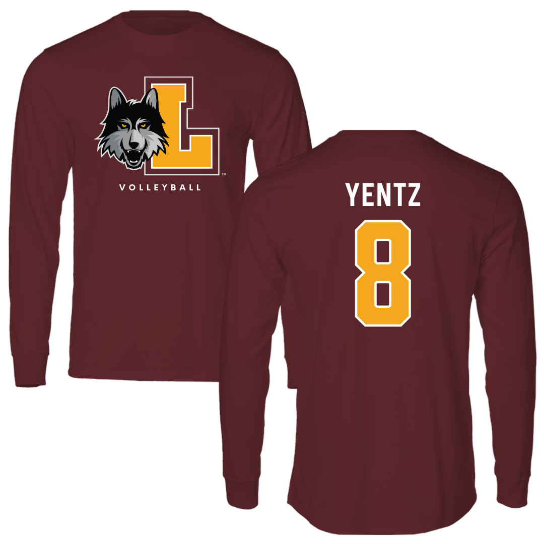Loyola University-Chicago Volleyball Maroon Mascot Performance Long Sleeve - #8 Jack Yentz