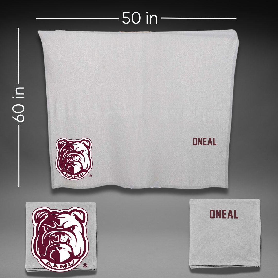 Alabama A&M University Baseball Gray Bulldog Blanket - Xavier Oneal