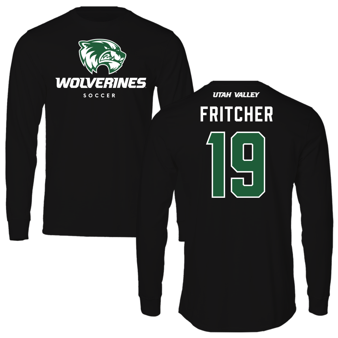 Utah Valley University Soccer Black Long Sleeve - #19 Alex Fritcher