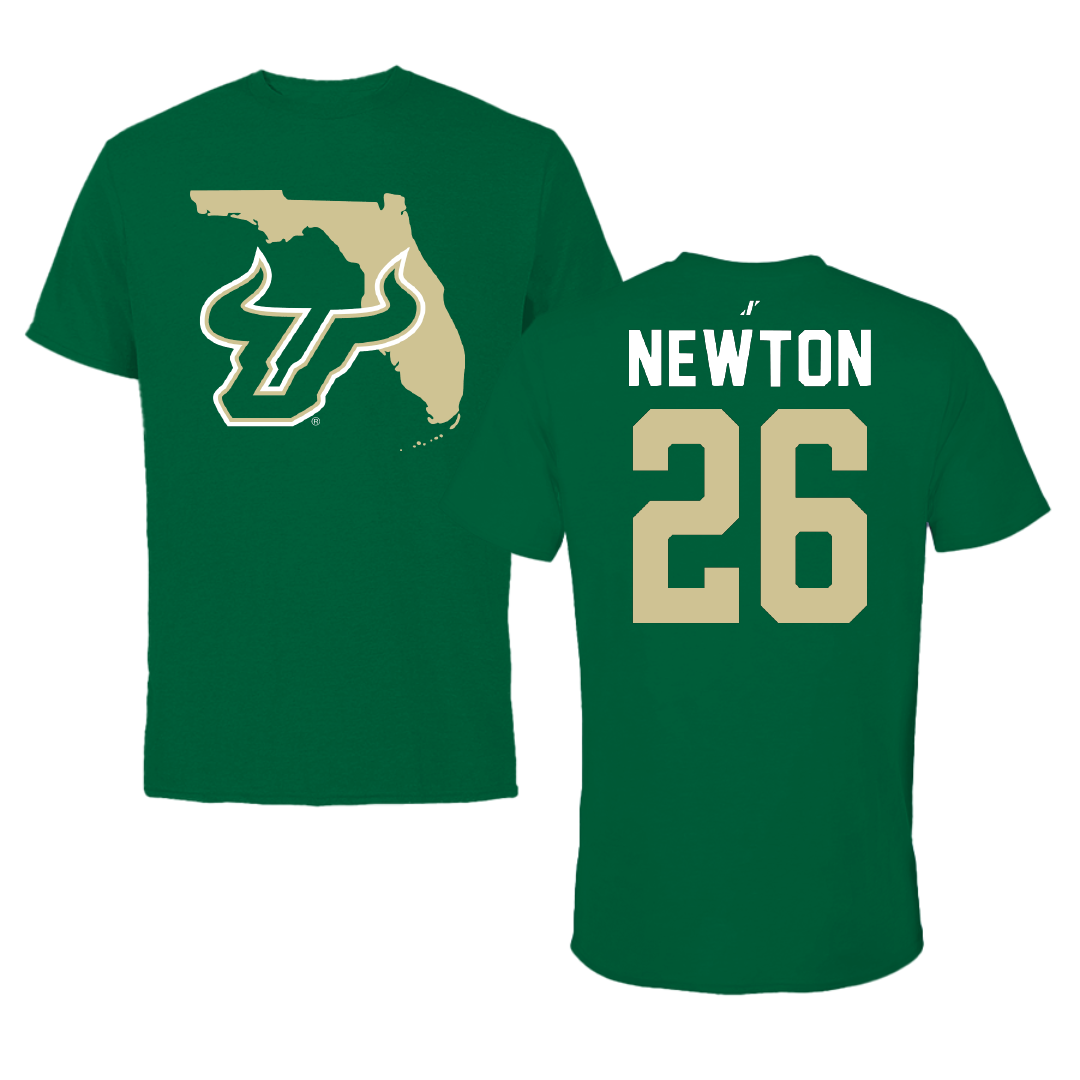 University of South Florida Baseball Green State Tee - #26 Austin Newton