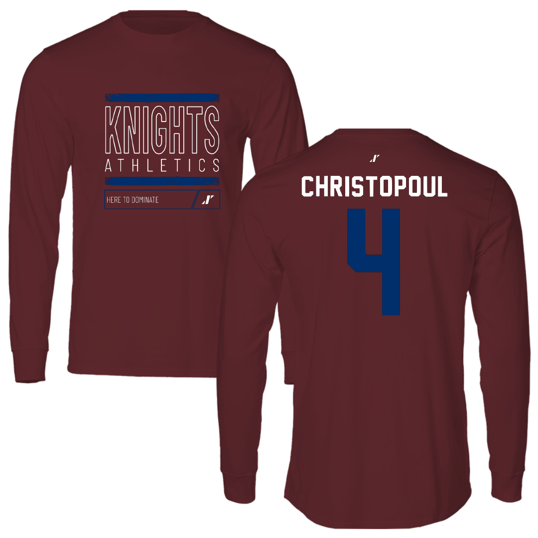 Fairleigh Dickinson University-Metropolitan Campus Softball Maroon Dominate Long Sleeve - #4 Olivia Christopoul