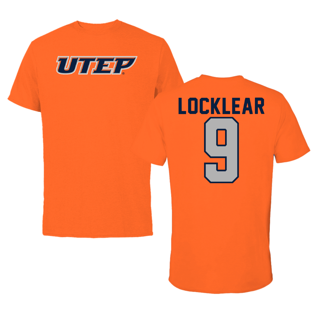 University of Texas at El Paso Football Orange Tee - #9 Skyler Locklear