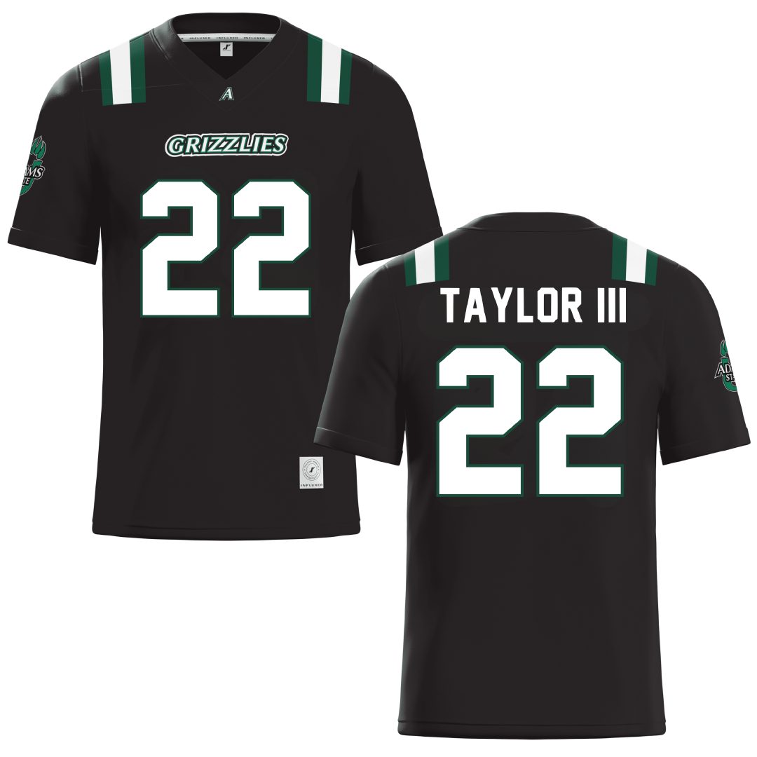 Adams State University Black Football Jersey - #22 Dervin Taylor III