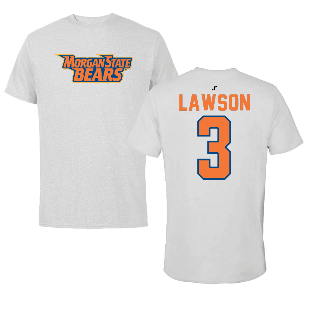 Morgan State University Basketball Light Gray Performance Tee - #3 Rob Lawson
