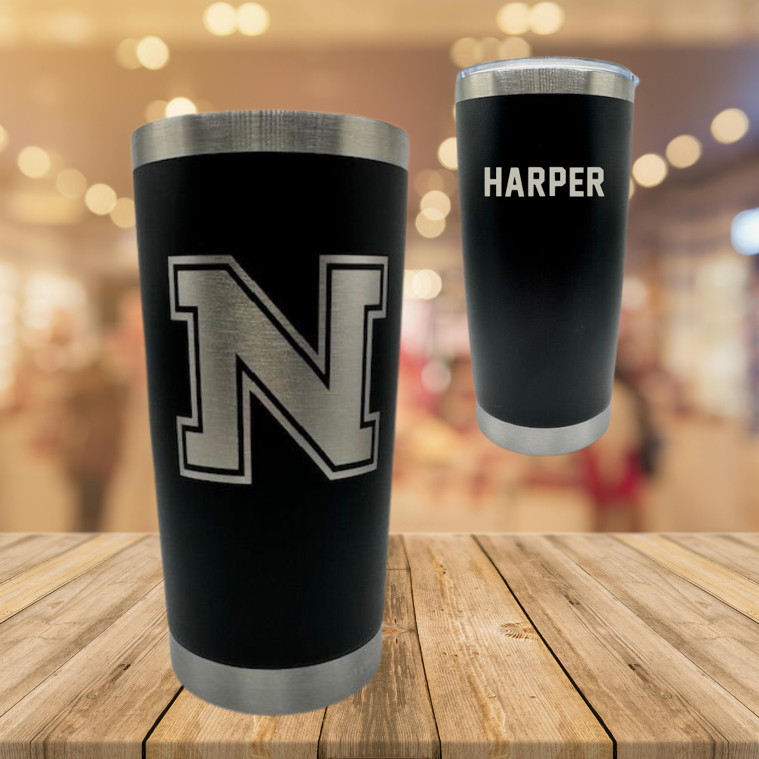 Northern Michigan University TF and XC Black Stainless Steel Tumbler - Beverly Harper