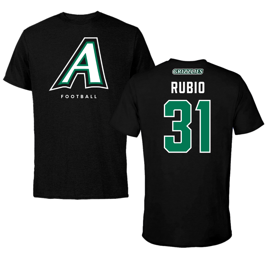 Adams State University Football Black Block Tee - #31 Miguel Rubio