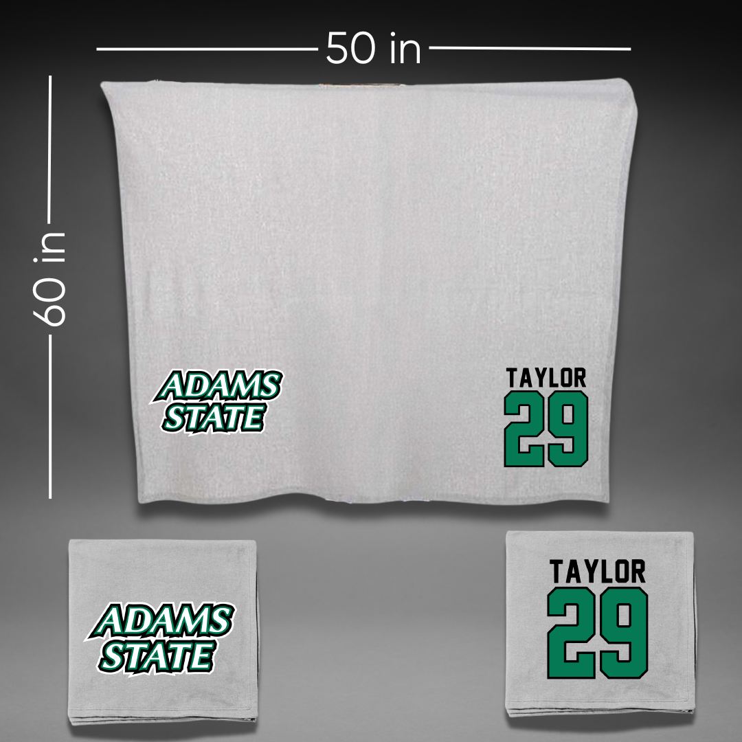Adams State University Football Gray Blanket - #29 Roscoe Taylor