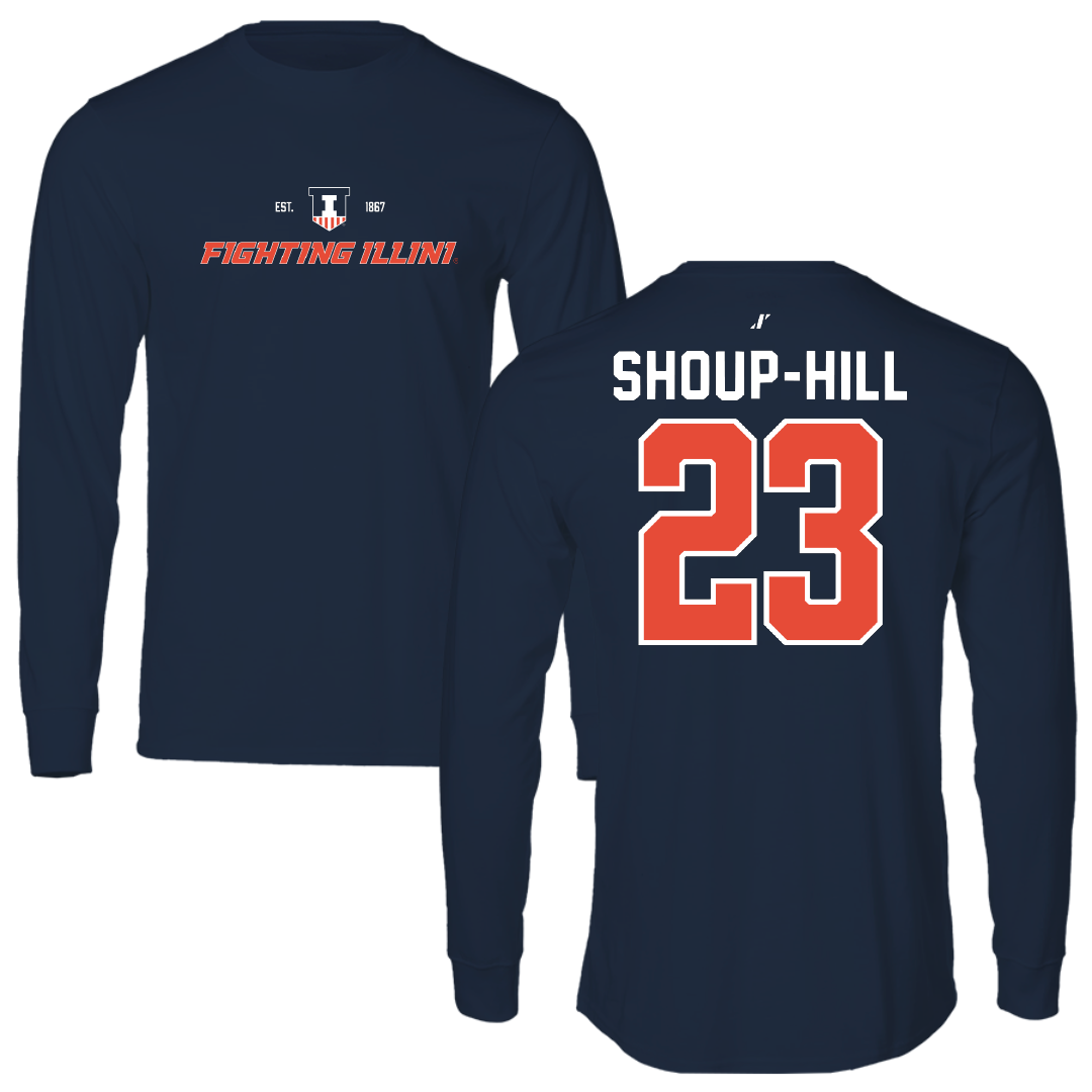University of Illinois Basketball Navy General Long Sleeve - #23 Brynn Shoup-Hill