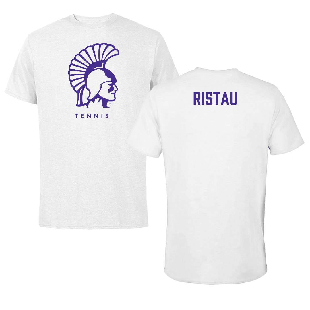Winona State University Tennis White Tee - Lainy Ristau