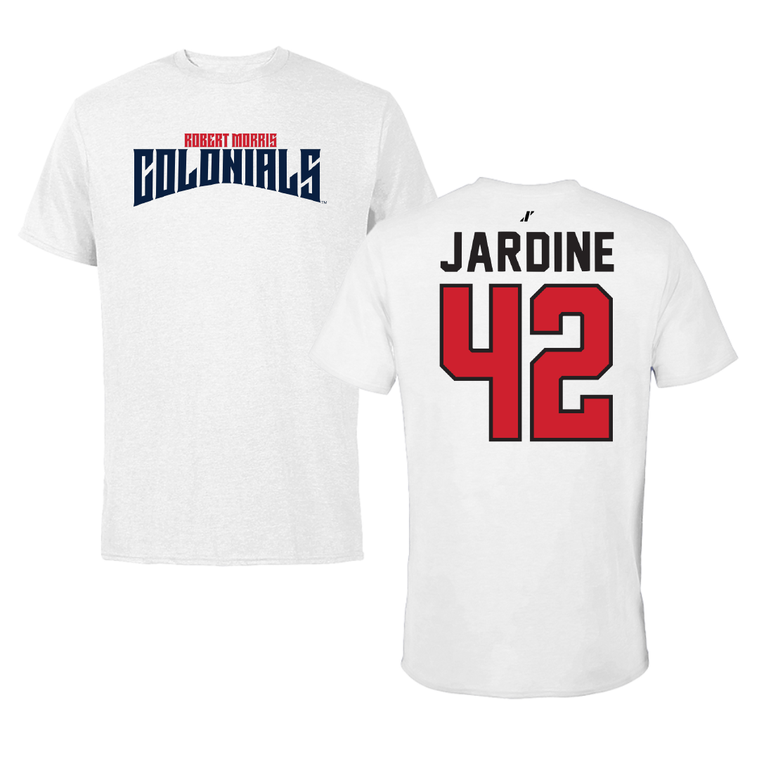 Robert Morris University Softball White Classic Performance Tee - #42 Katlyn Jardine