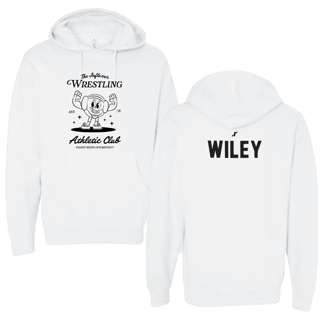 Wrestling White Influxer Athletic Club Hoodie - John Wiley