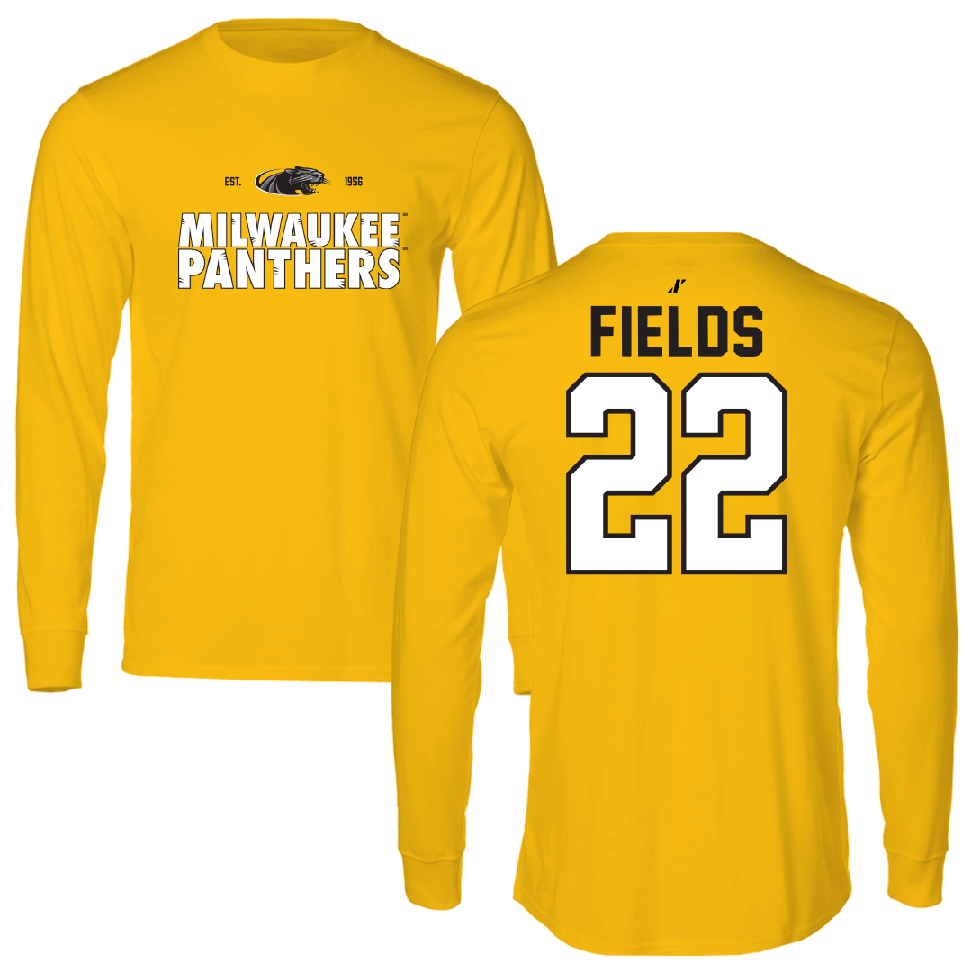 University of Wisconsin-Milwaukee Basketball Gold General Performance Long Sleeve - #22 Faizon Fields