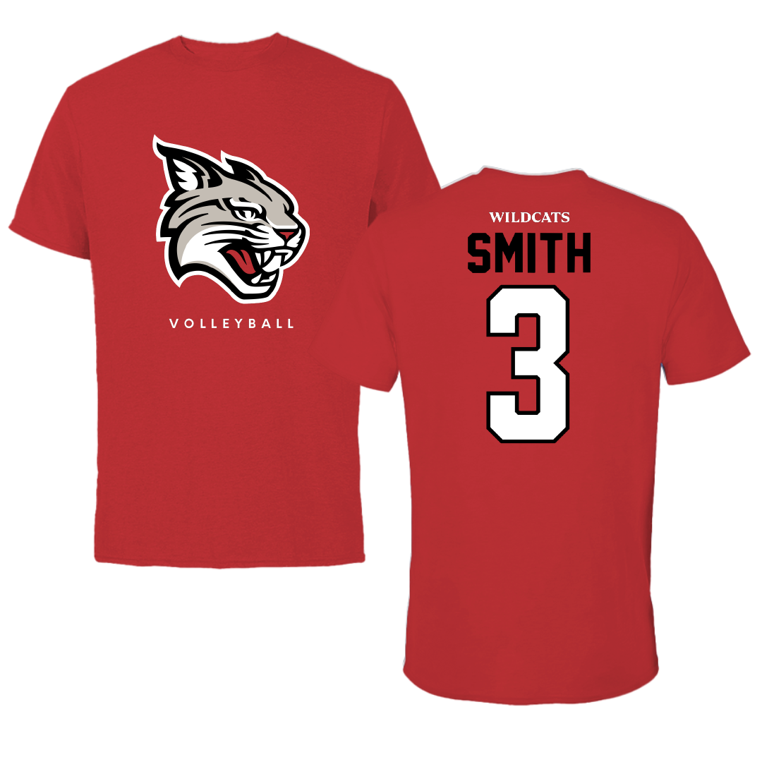 Davidson College Volleyball Red Performance Tee - #3 Kinsey Smith