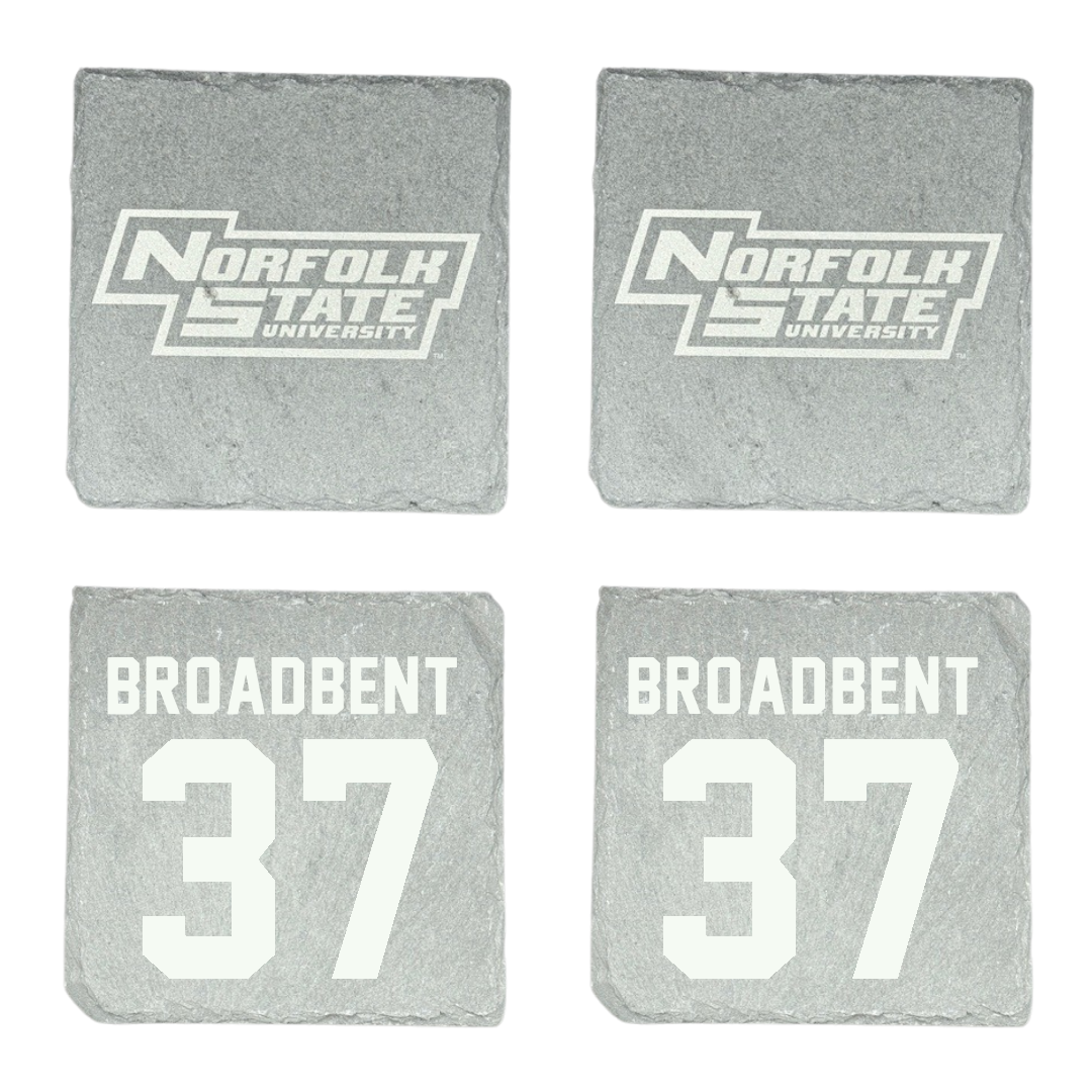 Norfolk State University Football Stone Coaster (4 Pack)  - #37 Kaleb Broadbent