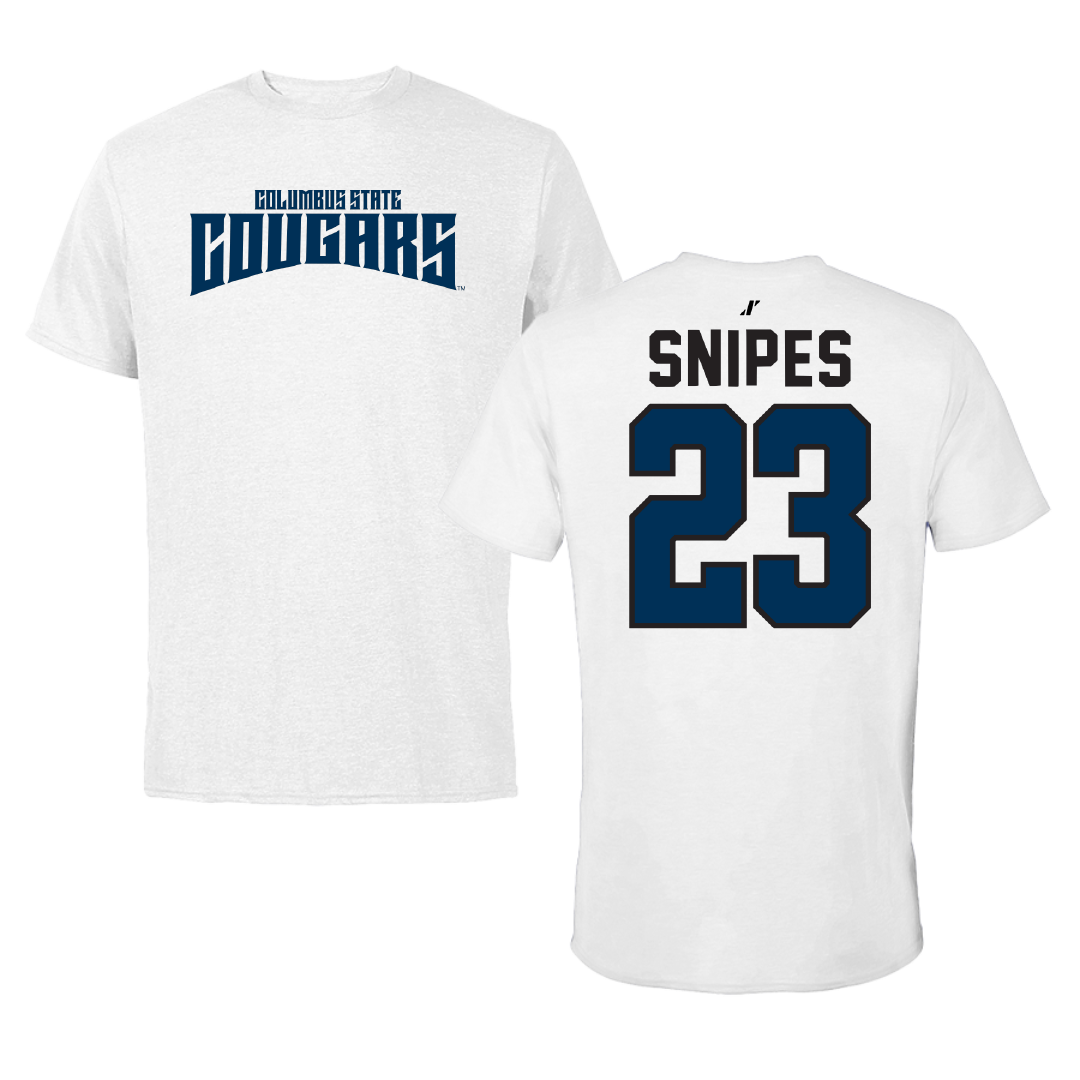 Columbus State University Basketball White Classic Tee - #23 Bre'lyn Snipes