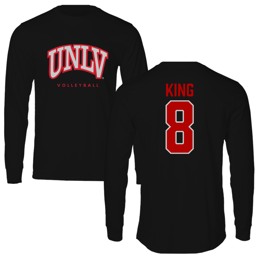 University of Nevada-Las Vegas Volleyball Black Long Sleeve - #8 Caleigh King