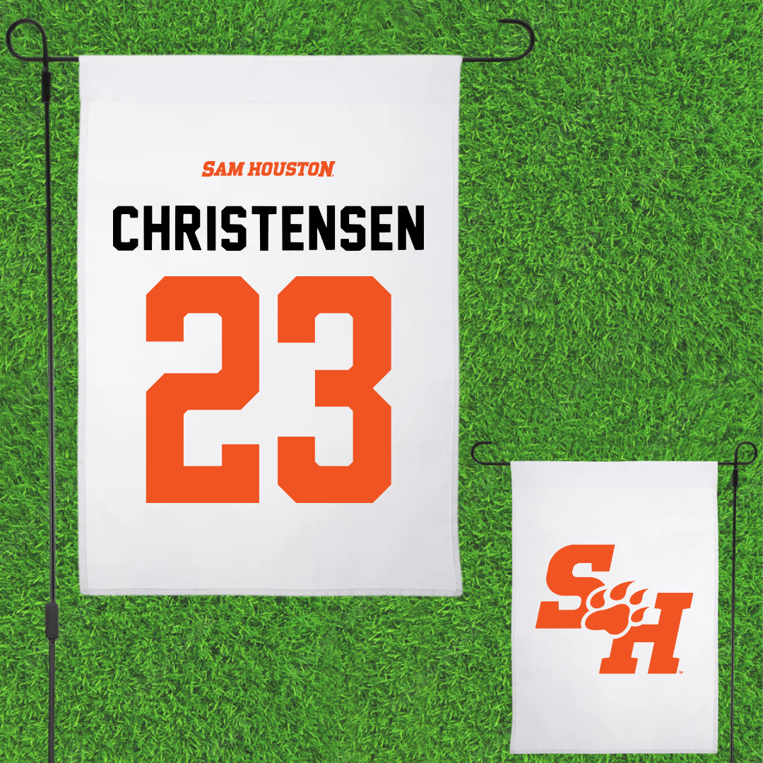 Sam Houston State University Baseball White Garden Flag - #23 Brady Christensen