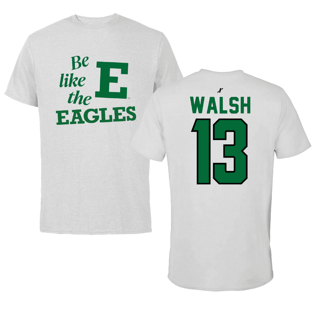 Eastern Michigan University Baseball Light Gray Be Like Us Performance Tee - #13 Connor Walsh