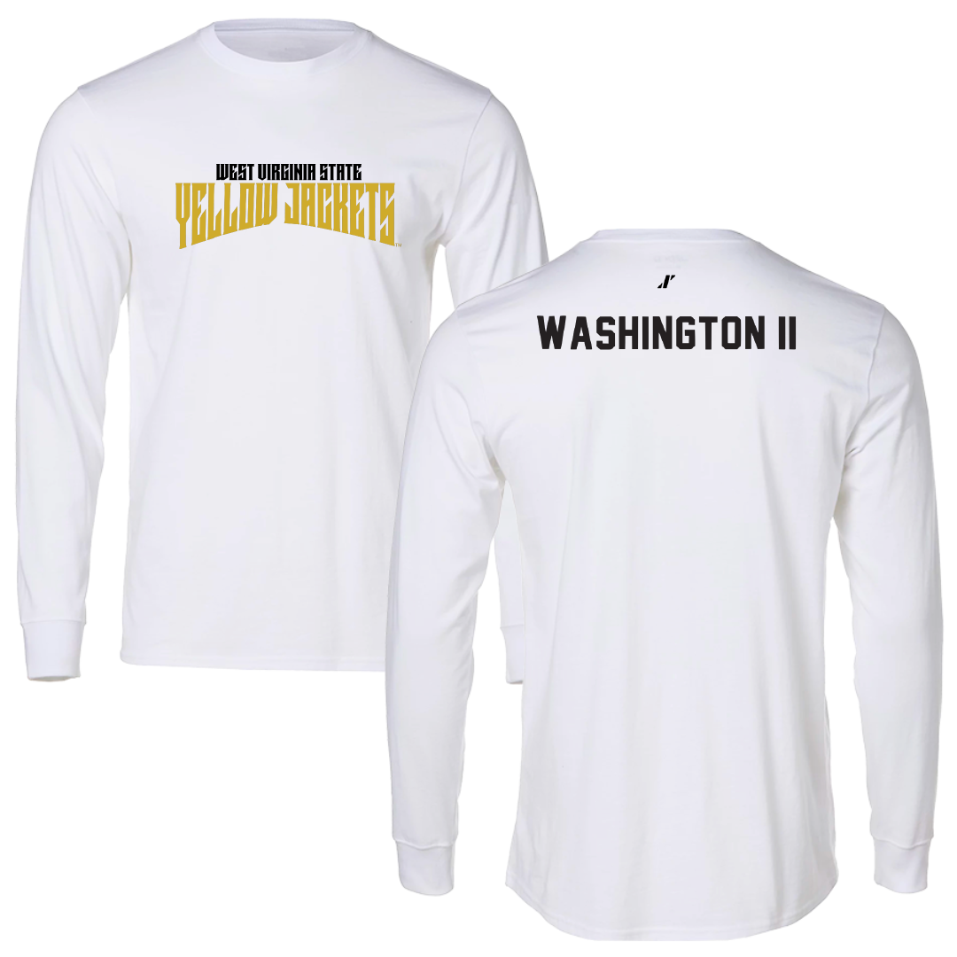 West Virginia State University TF and XC White Classic Long Sleeve - Deuce Washington II