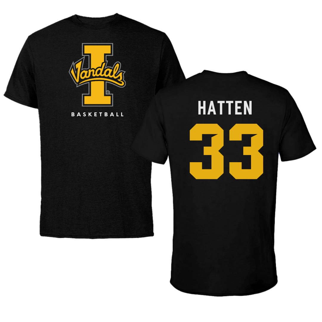 University of Idaho Basketball Black Vandals Performance Tee - #33 Jack Hatten