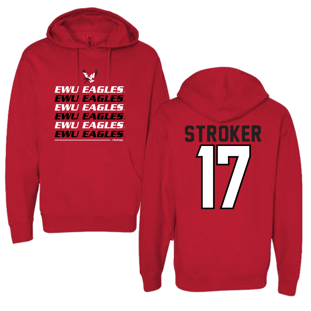 Eastern Washington University Soccer Red General Hoodie - #17 Kyla Stroker