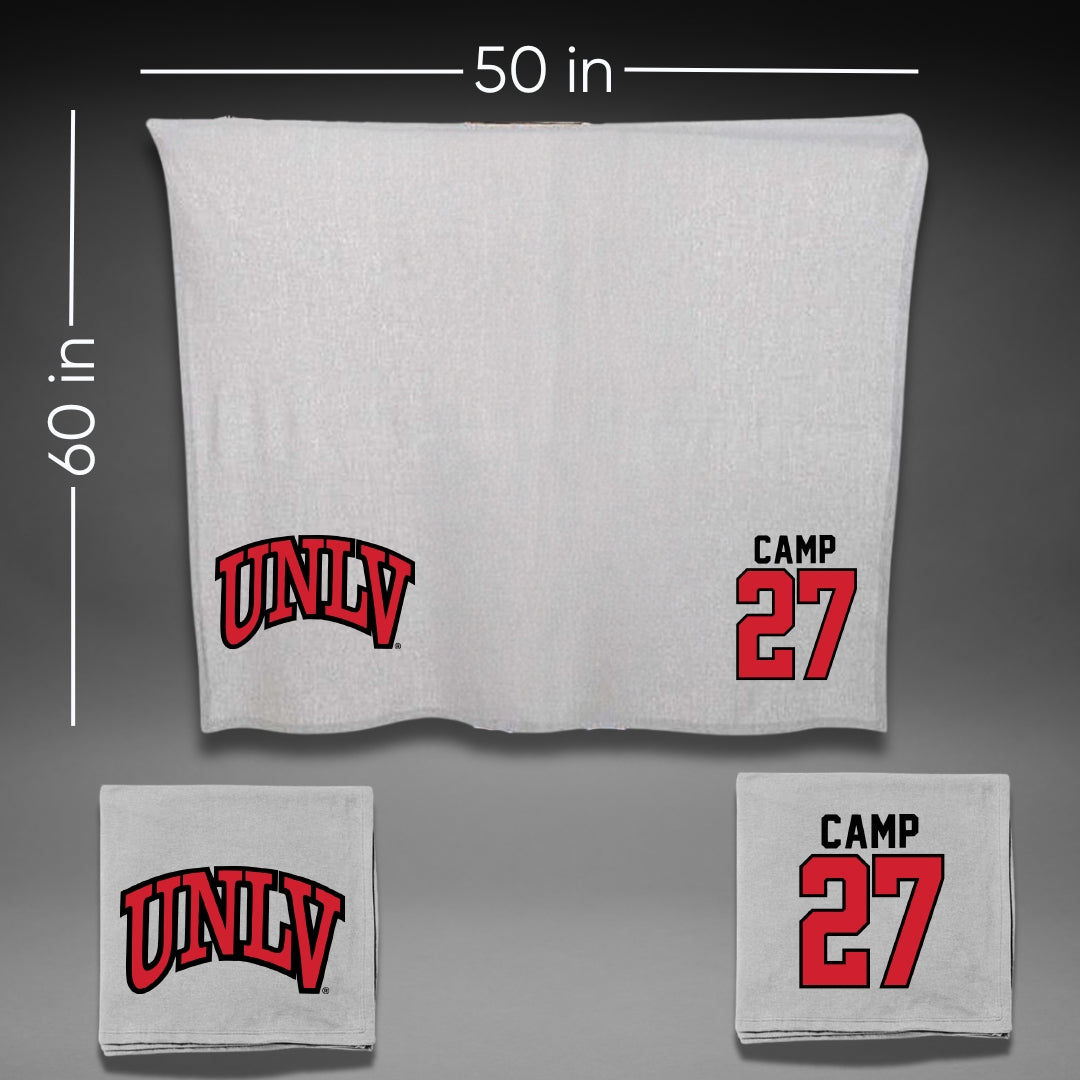 University of Nevada-Las Vegas Soccer Gray Rebels Blanket - #27 Kylie Camp