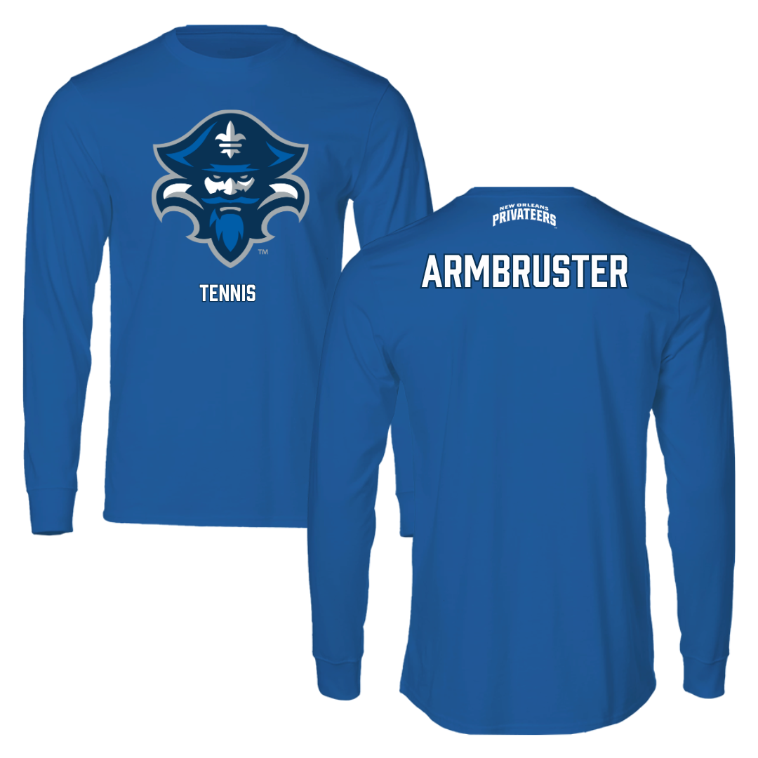 University of New Orleans Tennis Blue Performance Long Sleeve - Matthew Armbruster