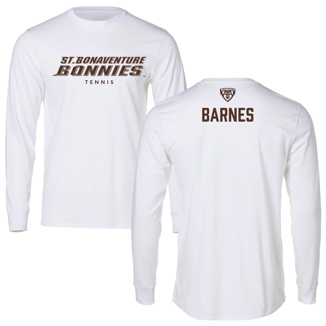 St. Bonaventure University Tennis White Performance Long Sleeve - Kelly Barnes