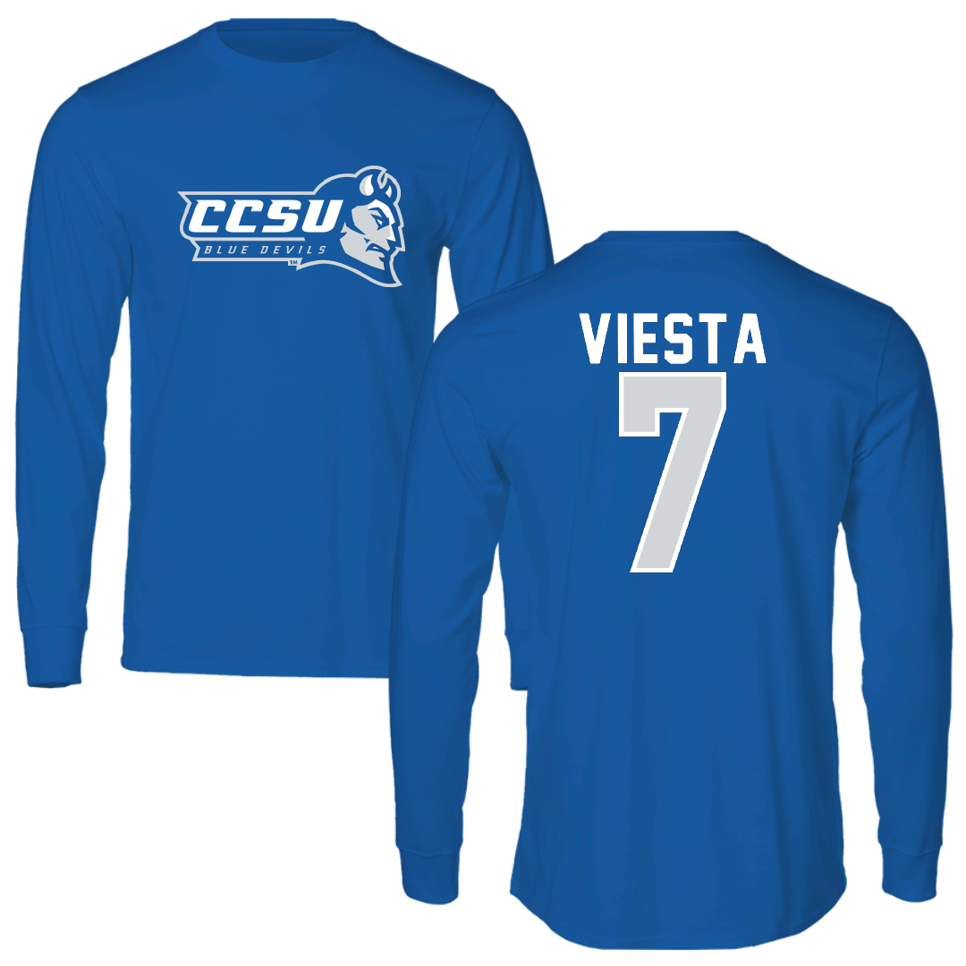 Central Connecticut State University Softball Blue Devils Long Sleeve - #7 Ashley Viesta