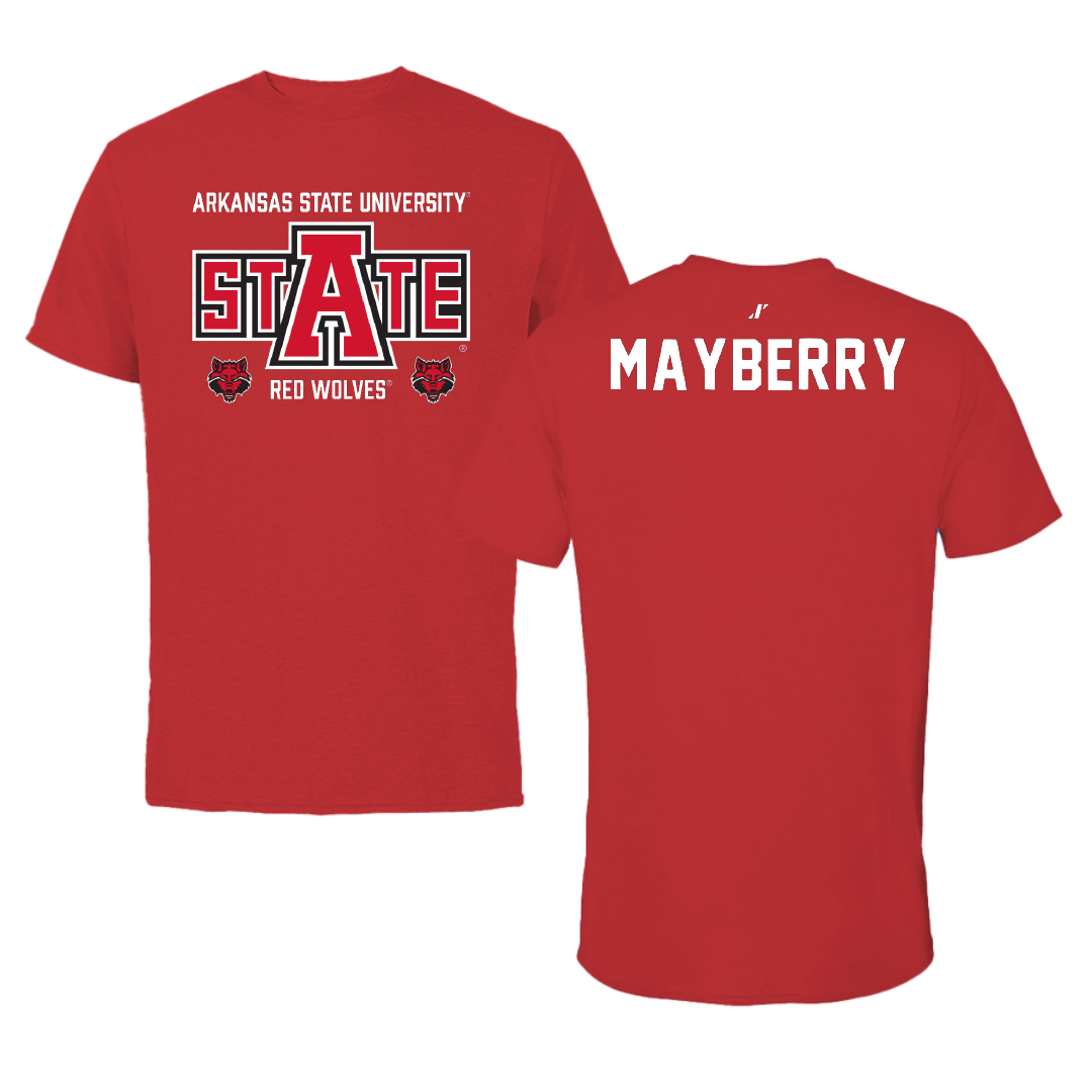 Arkansas State University TF and XC Red General Tee - Dawson Mayberry