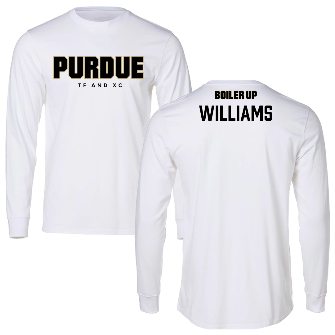 Purdue University TF and XC White Performance Long Sleeve - Caitlin Williams