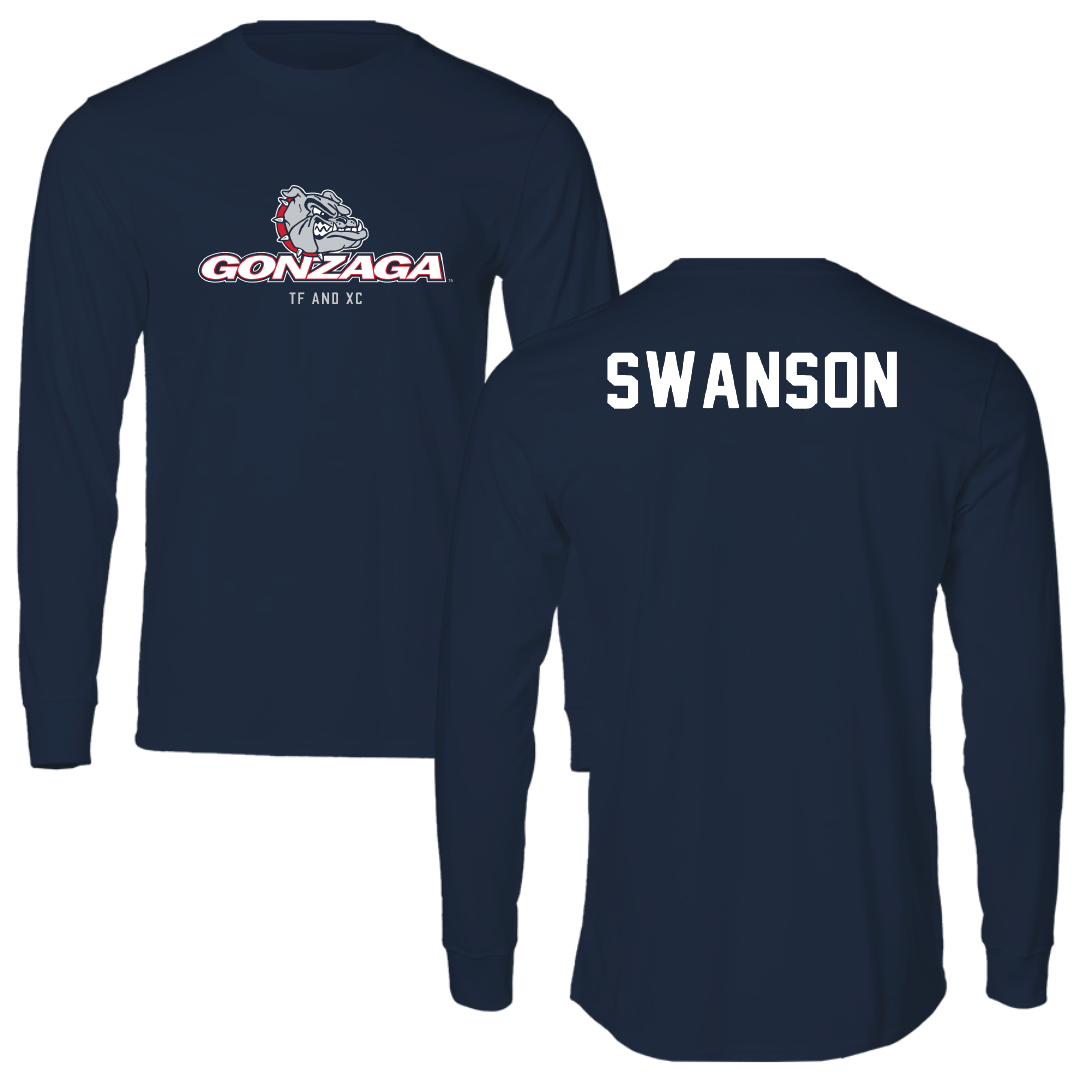 Gonzaga University TF and XC Navy Block Long Sleeve - Caden Swanson