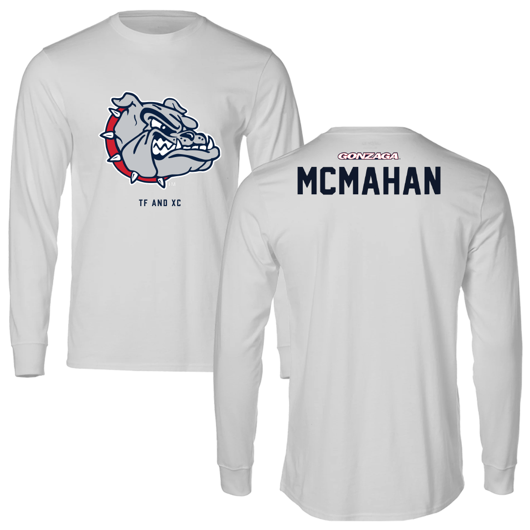 Gonzaga University TF and XC Light Gray Performance Long Sleeve - Noah McMahan