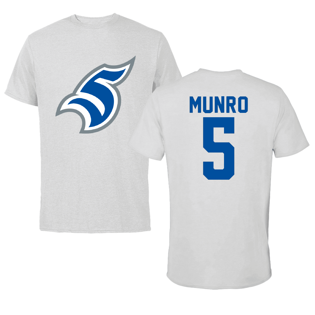 Thomas More University Soccer Light Gray Tee - #5 Xavier Munro