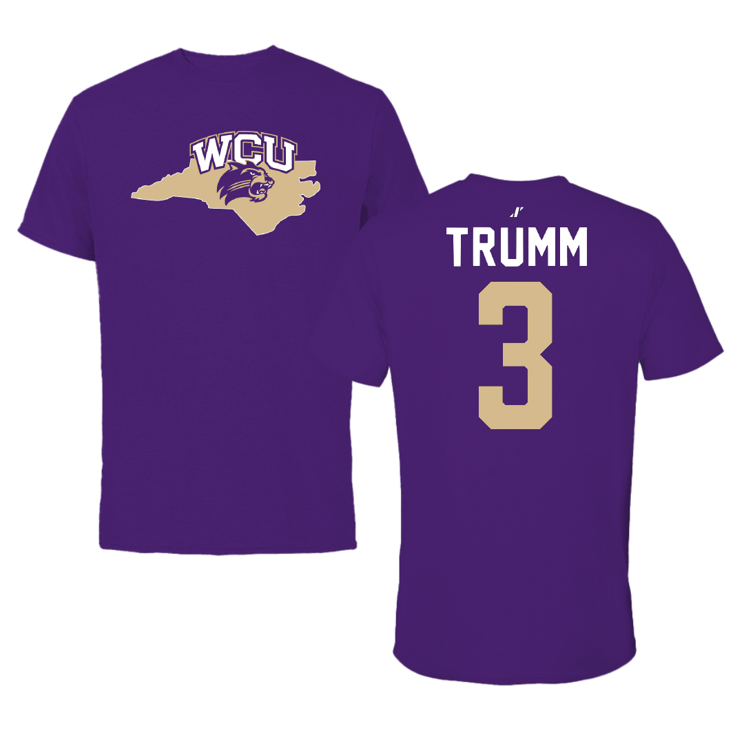 Western Carolina University Basketball Purple State Performance Tee - #3 Reagan Trumm